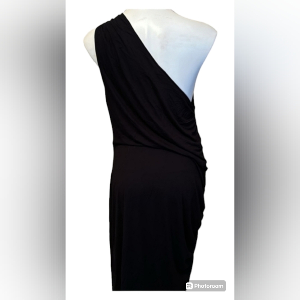 A NEW DAY BLACK RUCHED ONE SHOULDER BODYCON DRESS NWT SIZE L - Picture 5 of 10